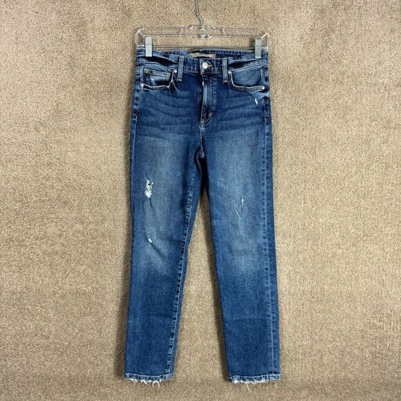 Joe's Jeans Debbie Ankle Jeans Womens Size 26 Blue High Rise Straight Distressed - Picture 2 of 14